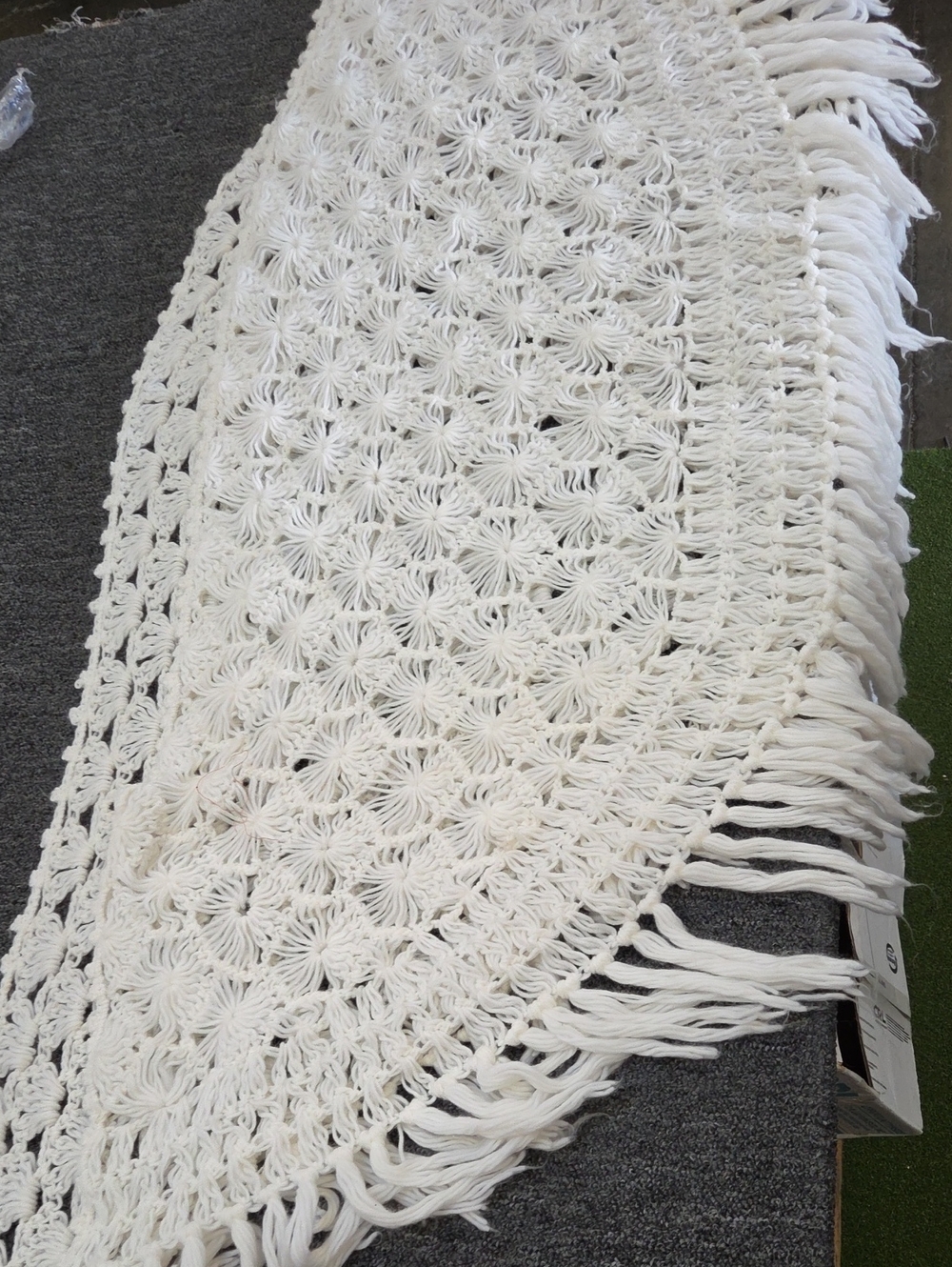 2 White Shawls 64" X 29"
